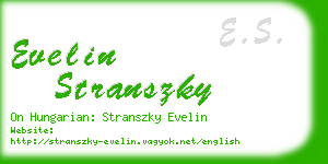 evelin stranszky business card